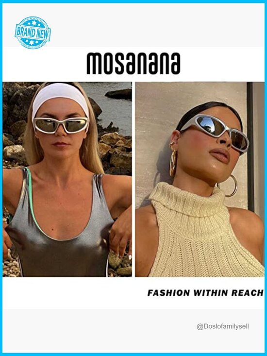 Y2K Retro Wrap Around Polarized Sunglasses Futuristic Oval Sport Sunnies main image 4
